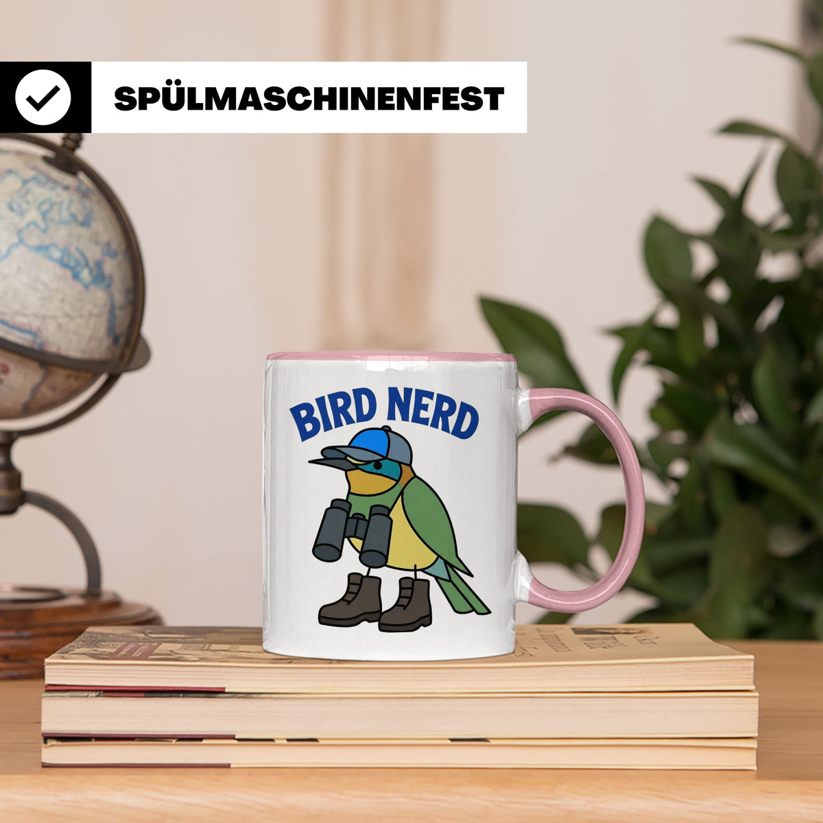 Bird Nerd Tasse für Vogelbeobachter, lustiges Birder Geschen – Rosa [farbe:rosa]