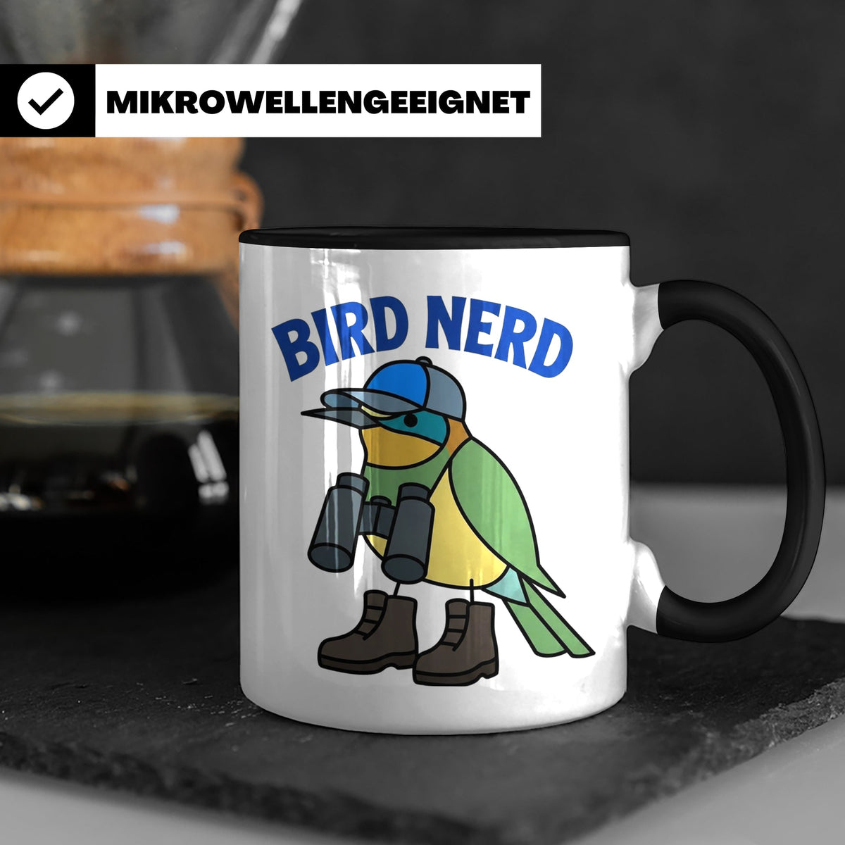 Bird Nerd Tasse für Vogelbeobachter, lustiges Birder Geschen – Schwarz [farbe:schwarz]