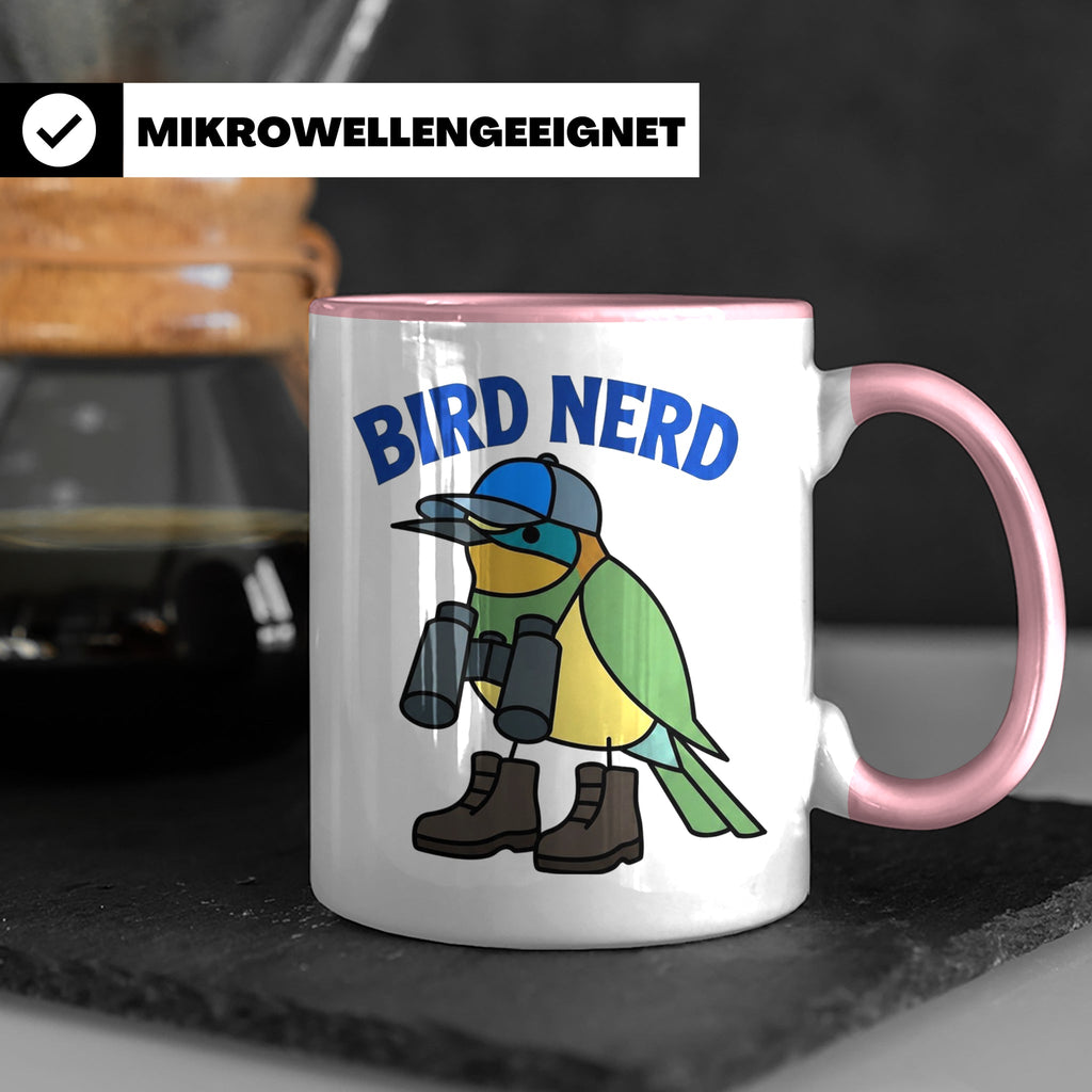 Bird Nerd Tasse für Vogelbeobachter, lustiges Birder Geschen – Rosa [farbe:rosa]
