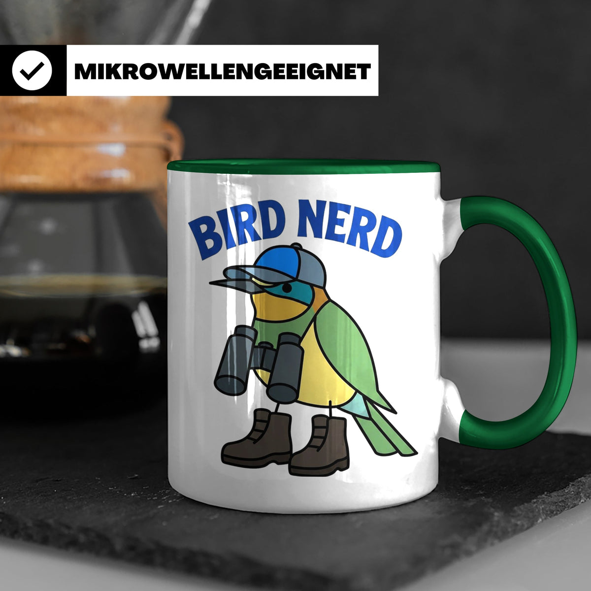 Bird Nerd Tasse für Vogelbeobachter, lustiges Birder Geschen – Grün [farbe:grün]