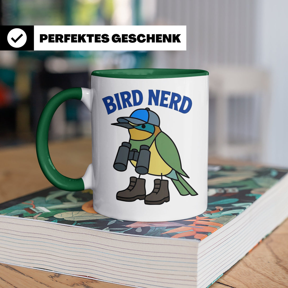 Bird Nerd Tasse für Vogelbeobachter, lustiges Birder Geschen – Grün [farbe:grün]