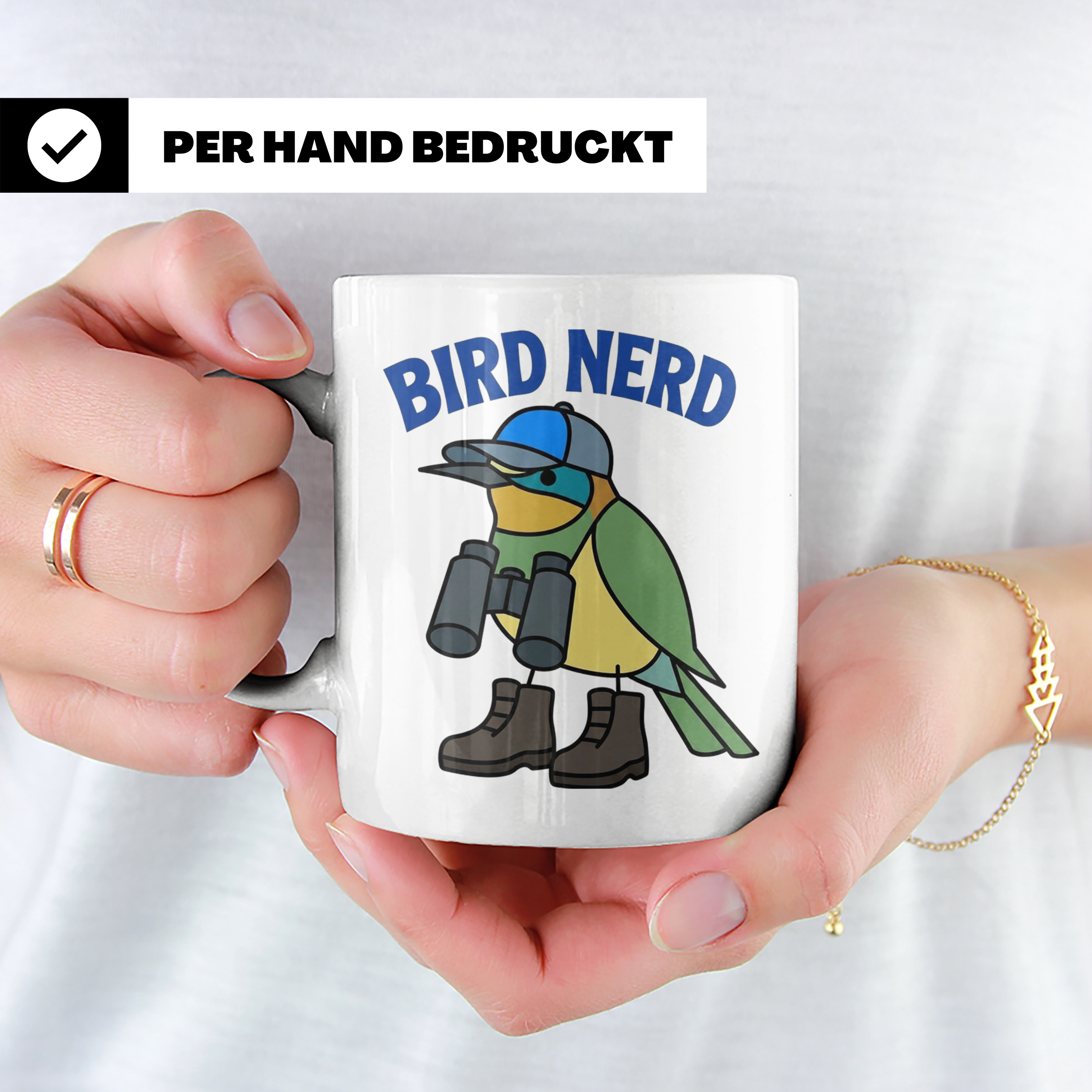 Bird Nerd Tasse für Vogelbeobachter, lustiges Birder Geschen – Weiß [farbe:weiß]