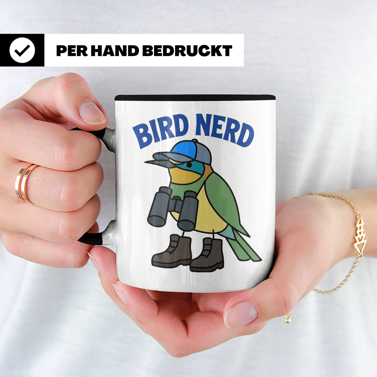 Bird Nerd Tasse für Vogelbeobachter, lustiges Birder Geschen – Schwarz [farbe:schwarz]