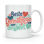 Dermatologin Tasse Beste Hautärztin der Welt Geschenk zum Ab – Weiß [farbe:weiß]
