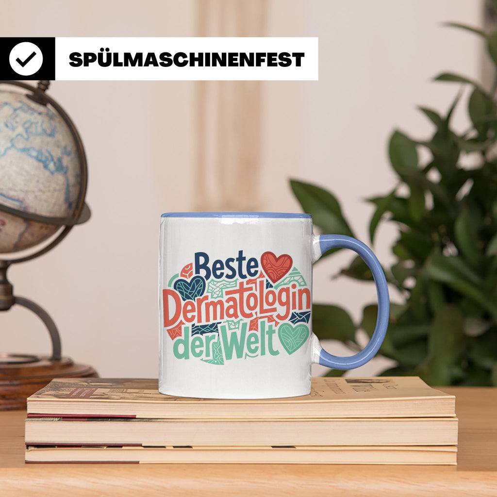 Dermatologin Tasse Beste Hautärztin der Welt Geschenk zum Ab – Blau [farbe:blau]