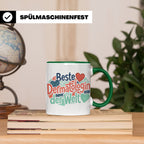 Dermatologin Tasse Beste Hautärztin der Welt Geschenk zum Ab – Grün [farbe:grün]