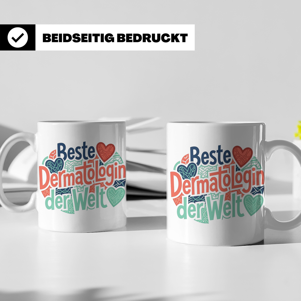 Dermatologin Tasse Beste Hautärztin der Welt Geschenk zum Ab – Weiß [farbe:weiß]