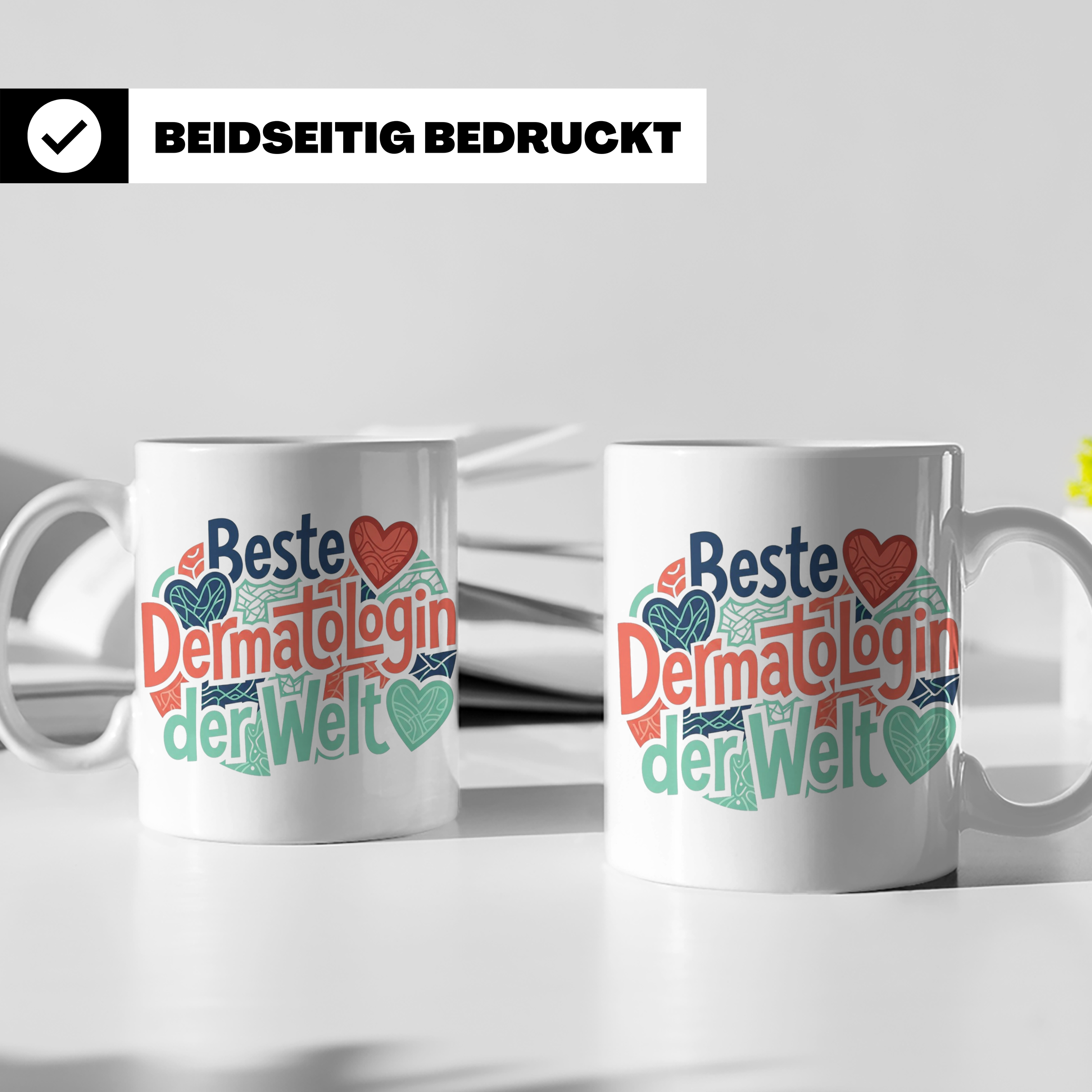 Dermatologin Tasse Beste Hautärztin der Welt Geschenk zum Ab – Weiß [farbe:weiß]