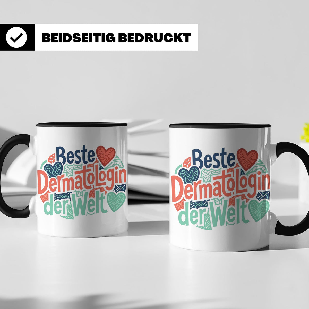Dermatologin Tasse Beste Hautärztin der Welt Geschenk zum Ab – Schwarz [farbe:schwarz]