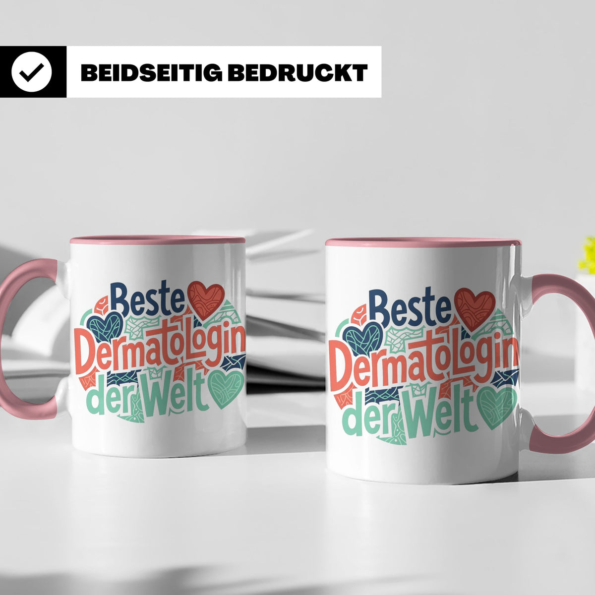 Dermatologin Tasse Beste Hautärztin der Welt Geschenk zum Ab – Rosa [farbe:rosa]
