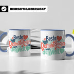 Dermatologin Tasse Beste Hautärztin der Welt Geschenk zum Ab – Blau [farbe:blau]