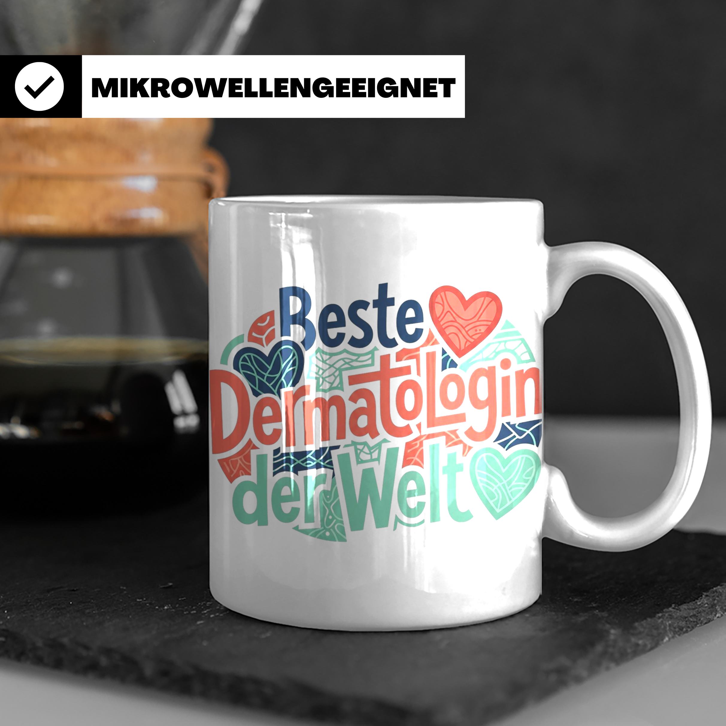 Dermatologin Tasse Beste Hautärztin der Welt Geschenk zum Ab – Weiß [farbe:weiß]