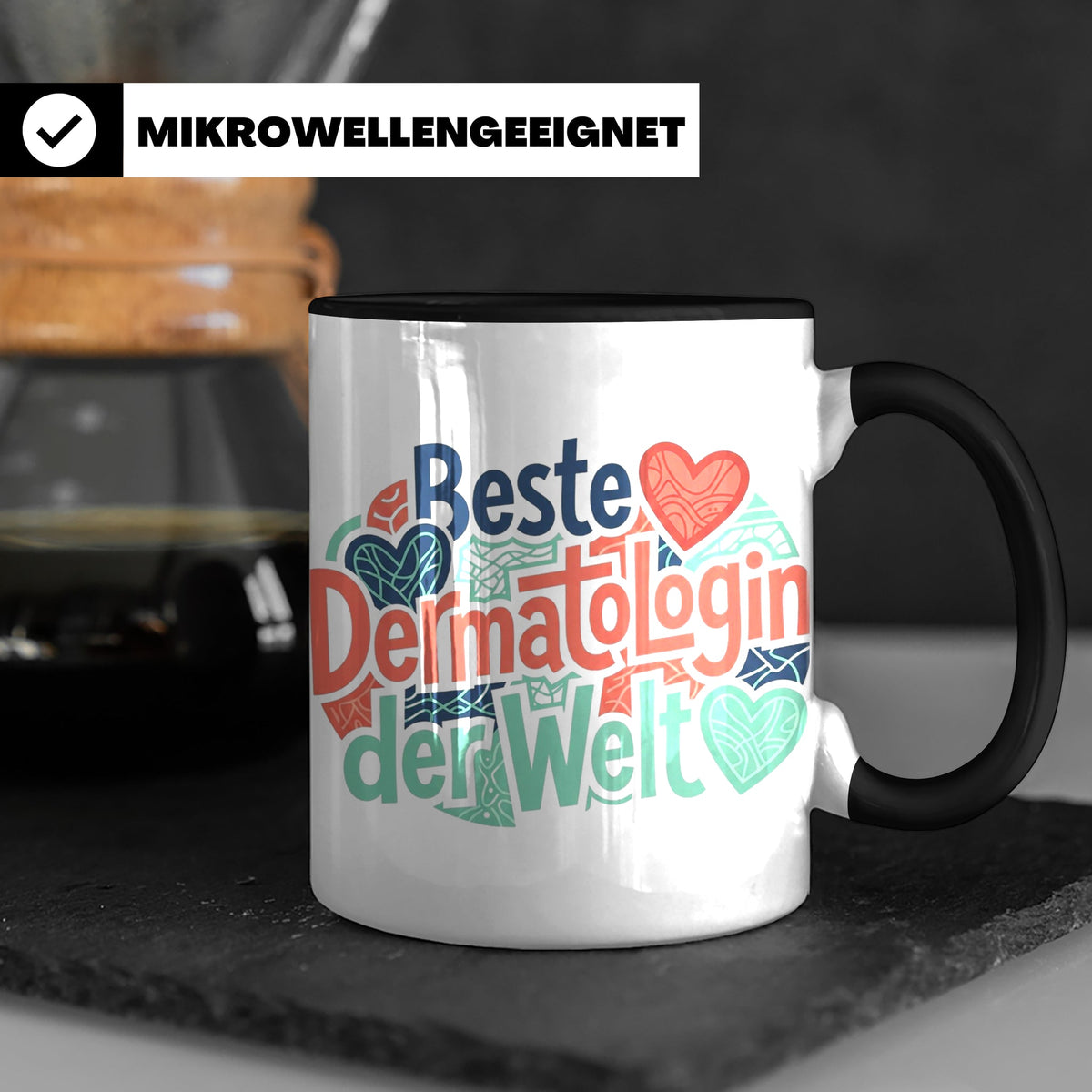 Dermatologin Tasse Beste Hautärztin der Welt Geschenk zum Ab – Schwarz [farbe:schwarz]