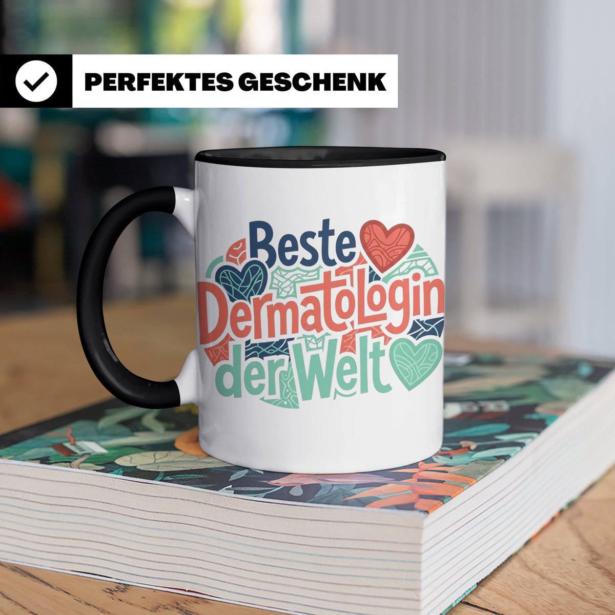 Dermatologin Tasse Beste Hautärztin der Welt Geschenk zum Ab – Schwarz [farbe:schwarz]