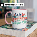 Dermatologin Tasse Beste Hautärztin der Welt Geschenk zum Ab – Rosa [farbe:rosa]