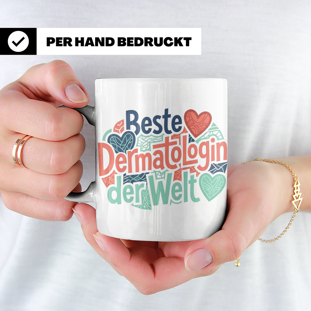 Dermatologin Tasse Beste Hautärztin der Welt Geschenk zum Ab – Weiß [farbe:weiß]