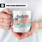 Dermatologin Tasse Beste Hautärztin der Welt Geschenk zum Ab – Weiß [farbe:weiß]