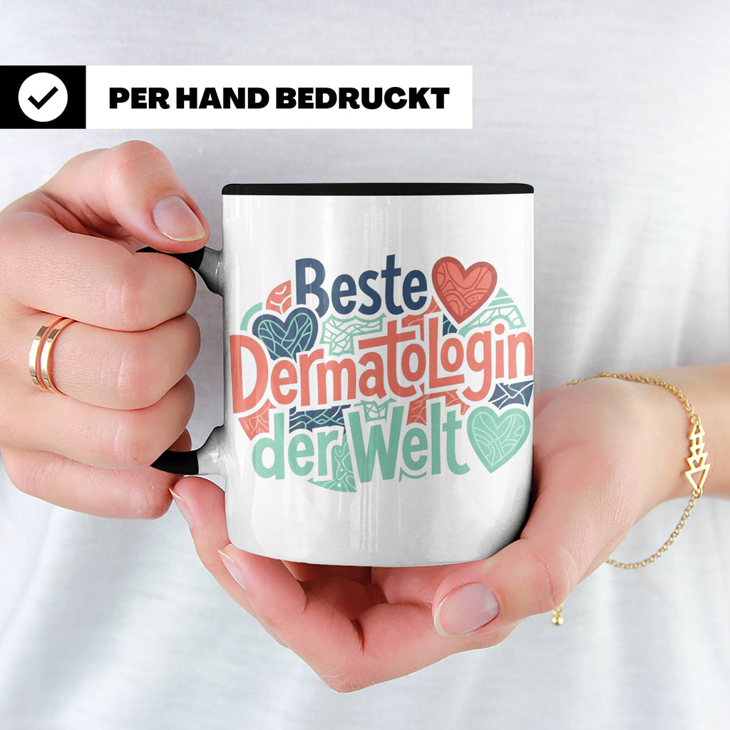Dermatologin Tasse Beste Hautärztin der Welt Geschenk zum Ab – Schwarz [farbe:schwarz]