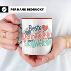Dermatologin Tasse Beste Hautärztin der Welt Geschenk zum Ab – Rot [farbe:rot]