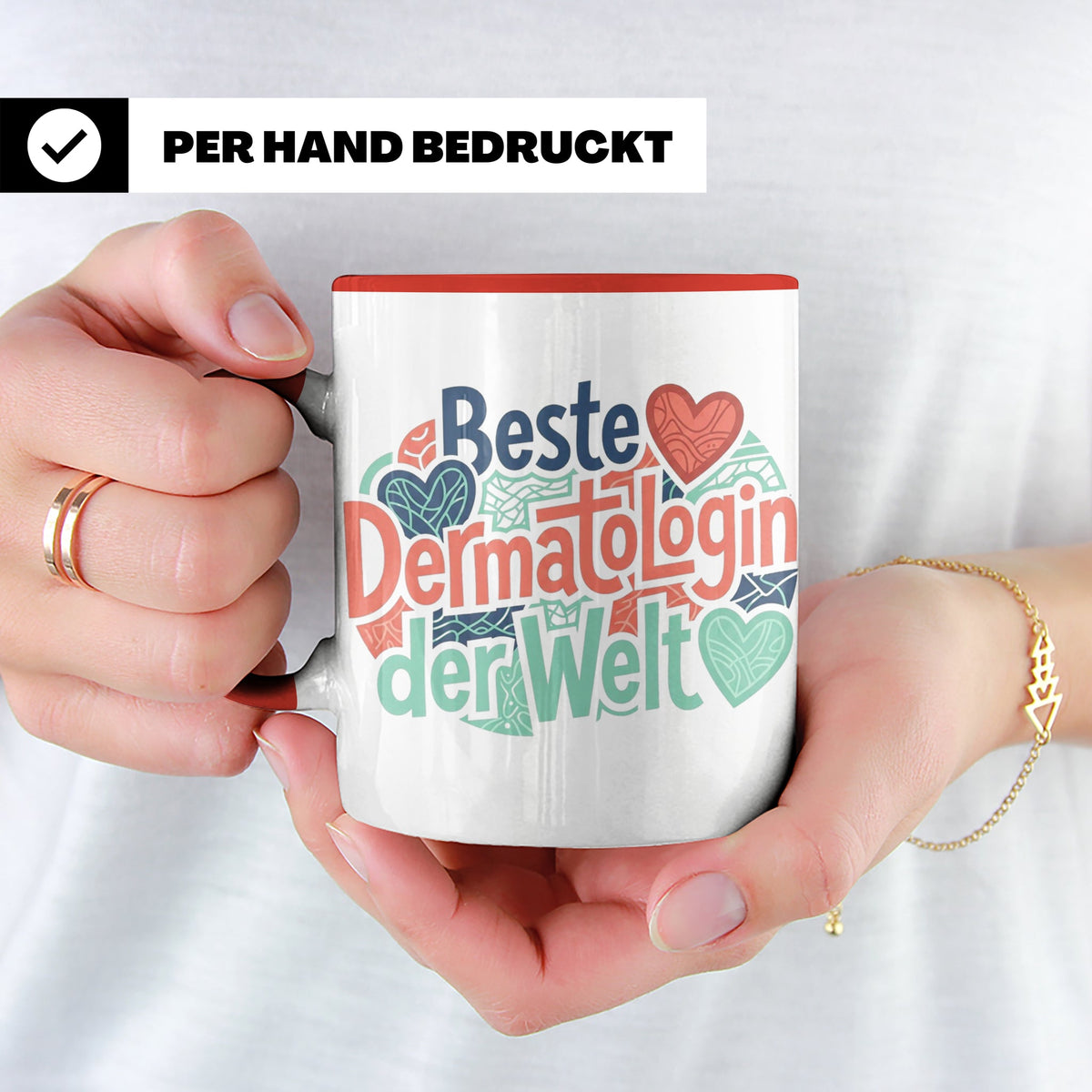 Dermatologin Tasse Beste Hautärztin der Welt Geschenk zum Ab – Rot [farbe:rot]