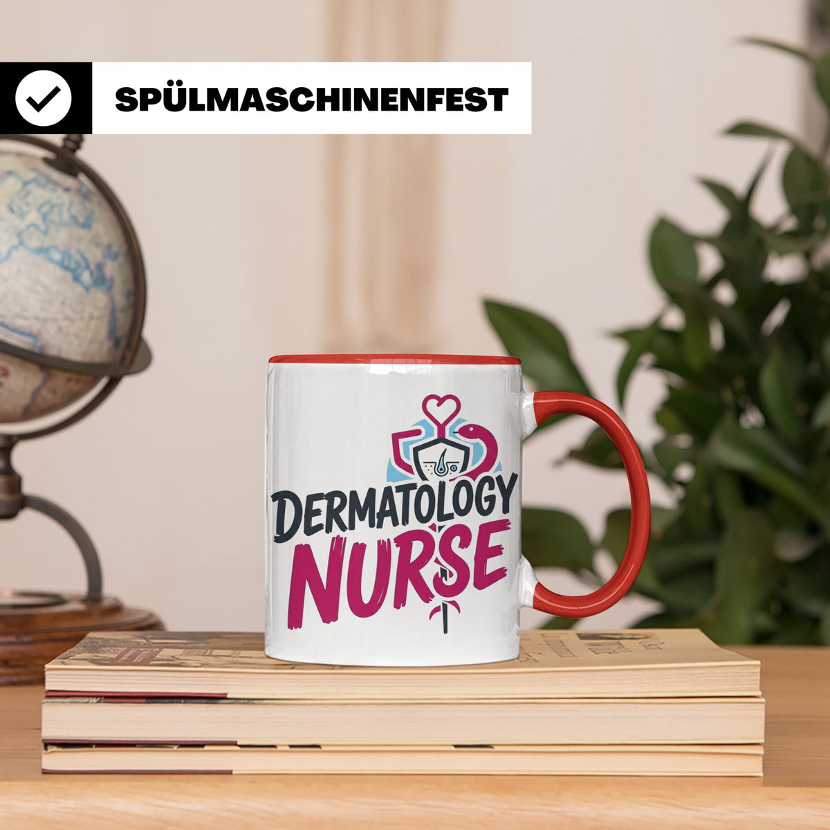 Dermatologie Krankenschwester Tasse Geschenk für Hautärztin  – Rot [farbe:rot]