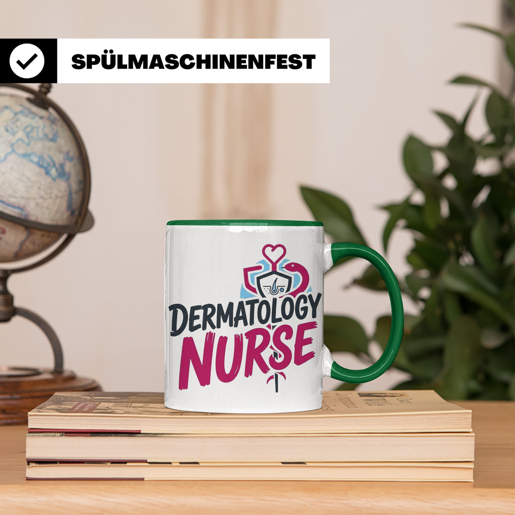 Dermatologie Krankenschwester Tasse Geschenk für Hautärztin  – Grün [farbe:grün]