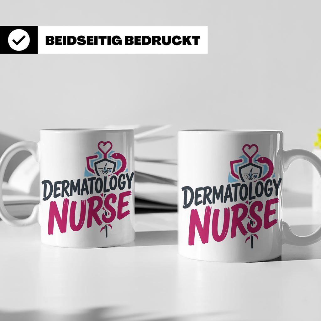 Dermatologie Krankenschwester Tasse Geschenk für Hautärztin  – Weiß [farbe:weiß]