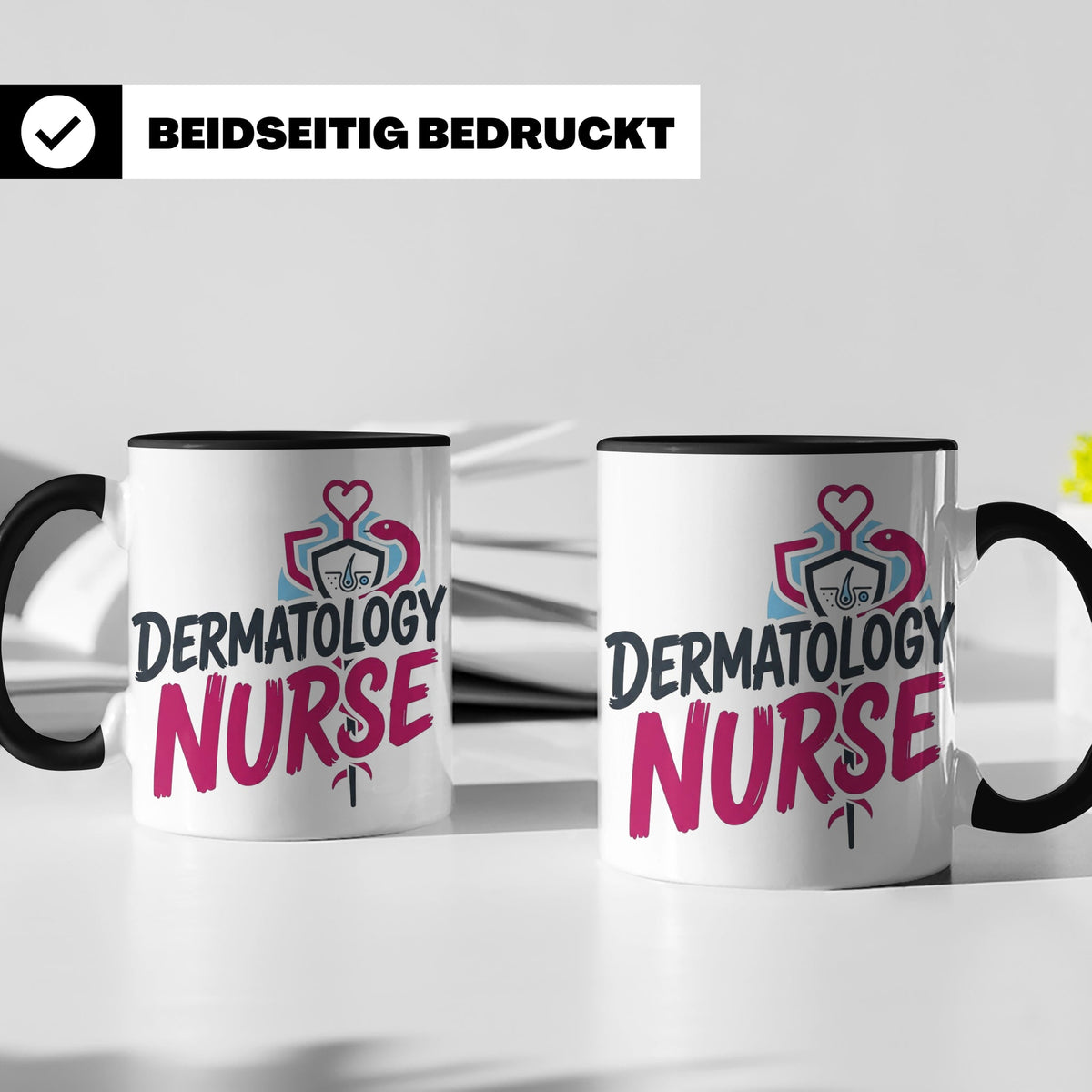 Dermatologie Krankenschwester Tasse Geschenk für Hautärztin  – Schwarz [farbe:schwarz]