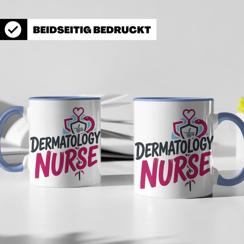 Dermatologie Krankenschwester Tasse Geschenk für Hautärztin  – Blau [farbe:blau]