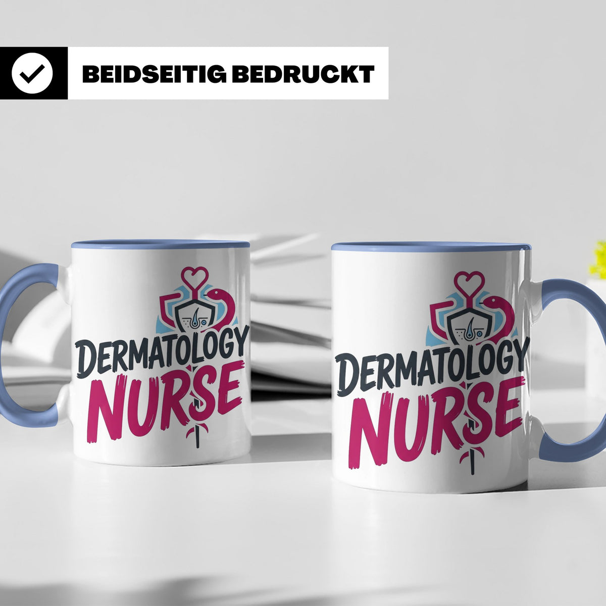 Dermatologie Krankenschwester Tasse Geschenk für Hautärztin  – Blau [farbe:blau]