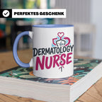 Dermatologie Krankenschwester Tasse Geschenk für Hautärztin  – Blau [farbe:blau]