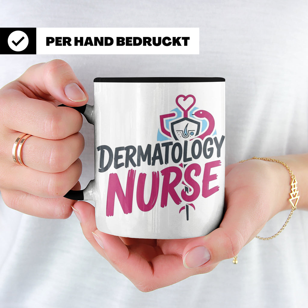Dermatologie Krankenschwester Tasse Geschenk für Hautärztin  – Schwarz [farbe:schwarz]