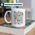 Vogelbeobachter Tasse Easily Distracted By Birds, Geschenk f – Weiß [farbe:weiß]