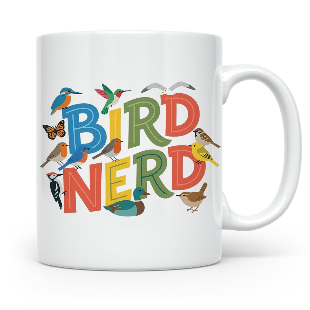 Bird Nerd Tasse für Vogelbeobachter & Ornithologen, lustiger – Weiß [farbe:weiß]