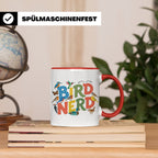 Bird Nerd Tasse für Vogelbeobachter & Ornithologen, lustiger – Rot [farbe:rot]