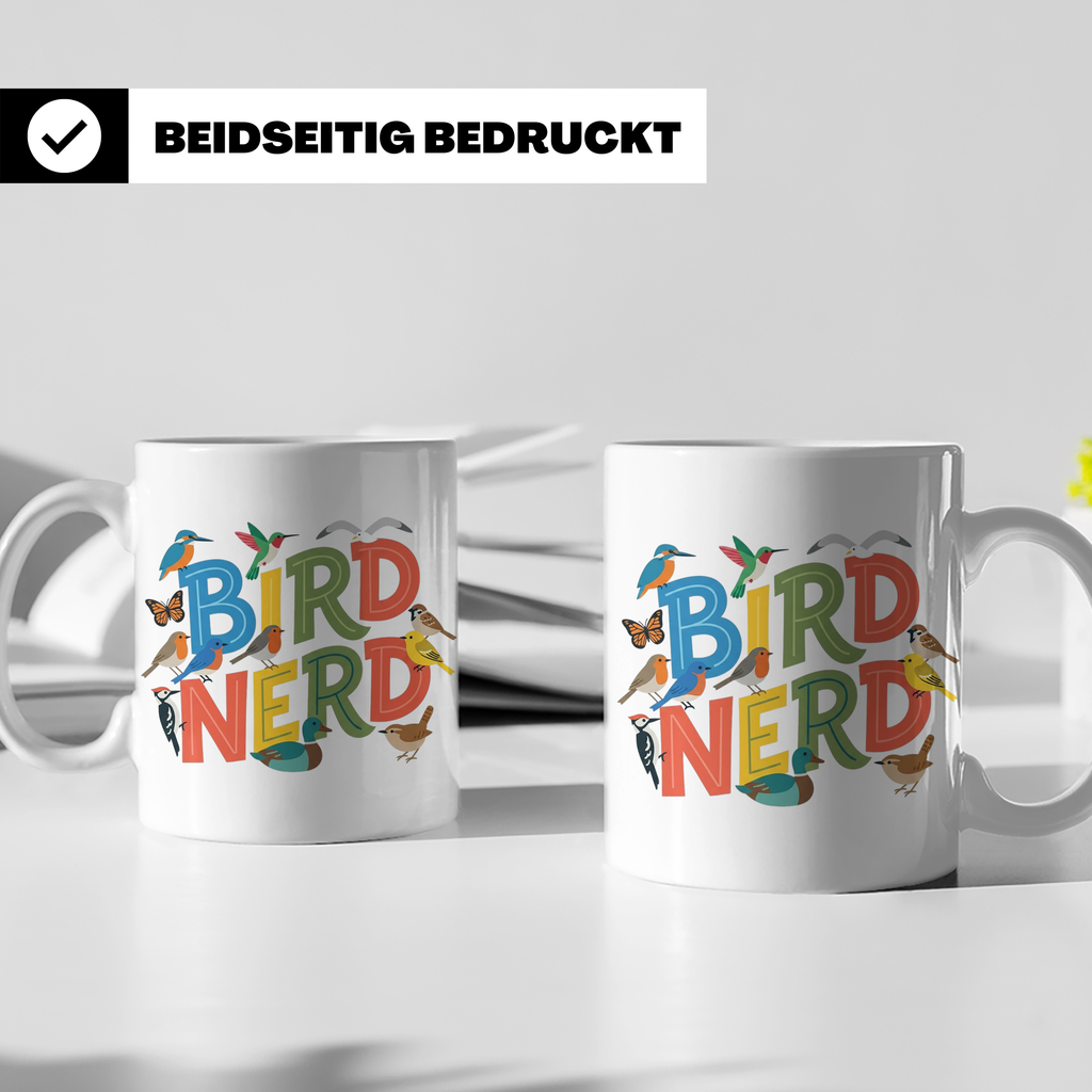 Bird Nerd Tasse für Vogelbeobachter & Ornithologen, lustiger – Weiß [farbe:weiß]