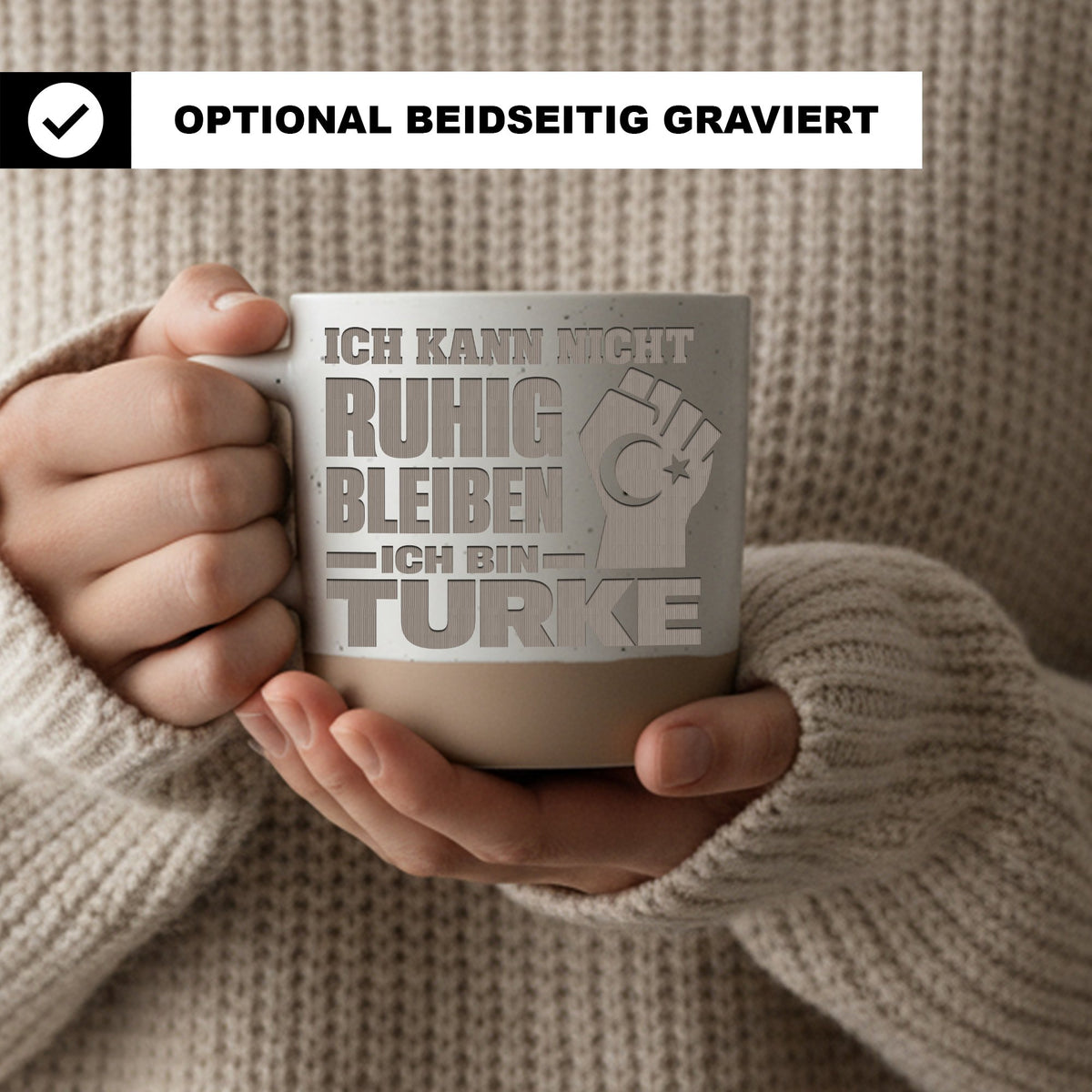 Türke Tasse Ich Kann Nicht Ruhig Bleiben - Lustiges Geschenk für Männe – Bild 2