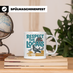 Tauben Tasse 'Respect the Locals' | Lustiger Stadttauben Spr – Weiß [farbe:weiß]