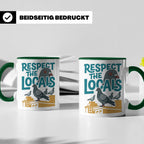 Tauben Tasse 'Respect the Locals' | Lustiger Stadttauben Spr – Grün [farbe:grün]