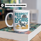 Tauben Tasse 'Respect the Locals' | Lustiger Stadttauben Spr – Weiß [farbe:weiß]
