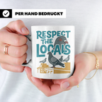 Tauben Tasse 'Respect the Locals' | Lustiger Stadttauben Spr – Weiß [farbe:weiß]
