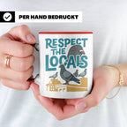 Tauben Tasse 'Respect the Locals' | Lustiger Stadttauben Spr – Rot [farbe:rot]
