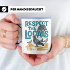 Tauben Tasse 'Respect the Locals' | Lustiger Stadttauben Spr – Blau [farbe:blau]