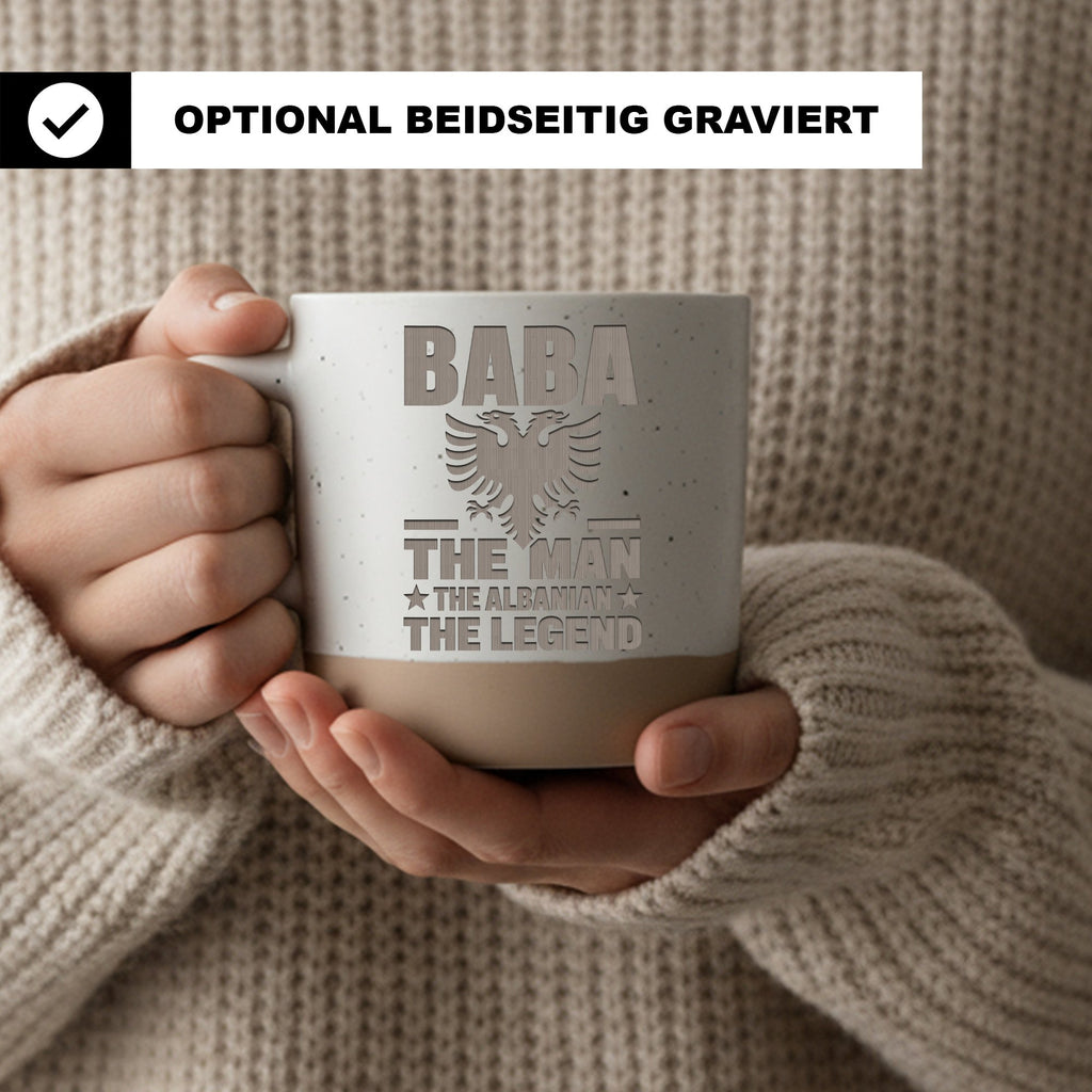 Baba Tasse Albanien Adler The Man Legend - Geschenk für albanischen Va – Bild 2