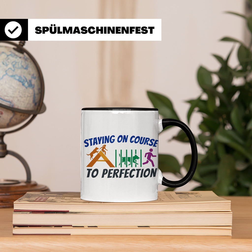 Agility Tasse Hundesport Staying on Course Kaffeetasse für H – Schwarz [farbe:schwarz]