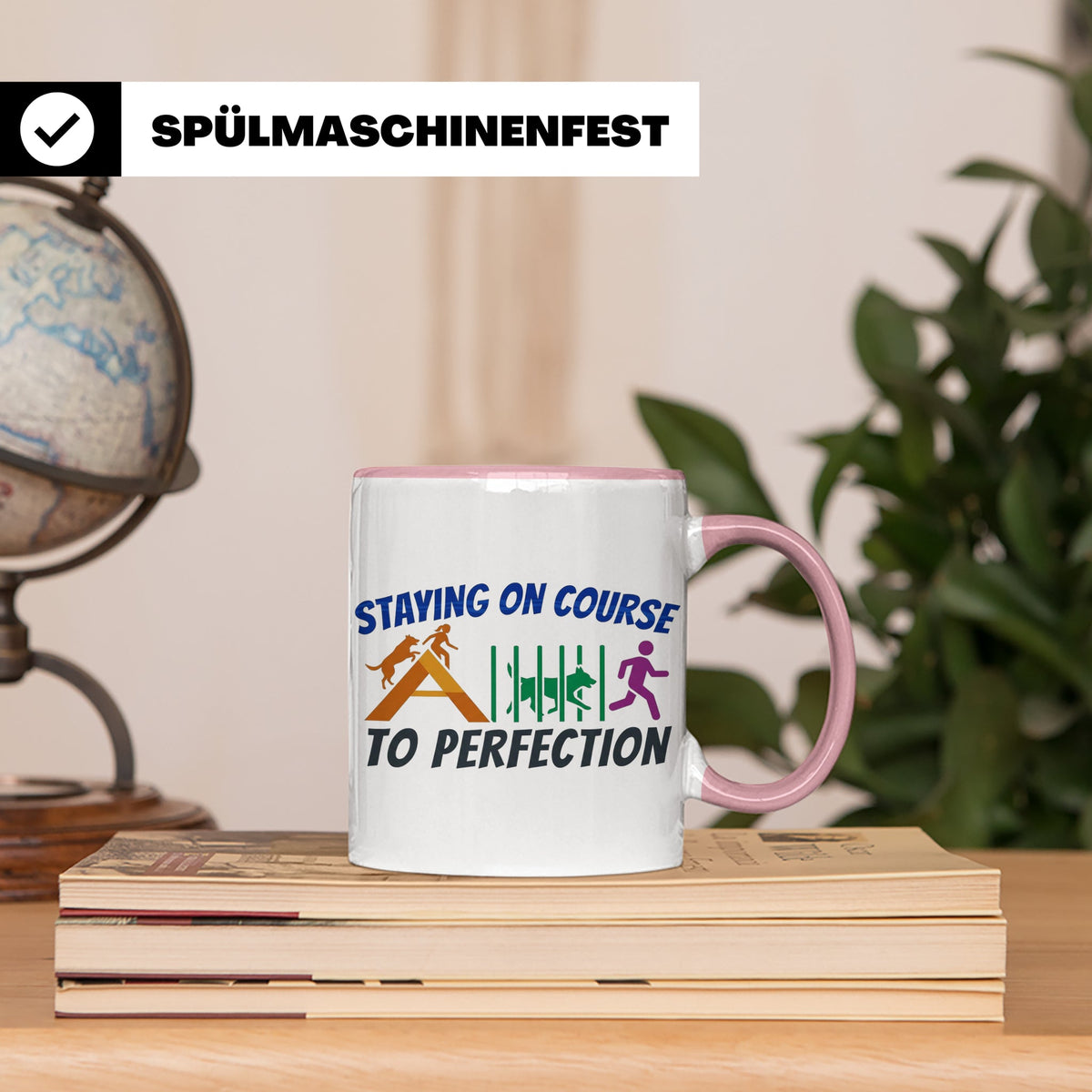 Agility Tasse Hundesport Staying on Course Kaffeetasse für H – Rosa [farbe:rosa]
