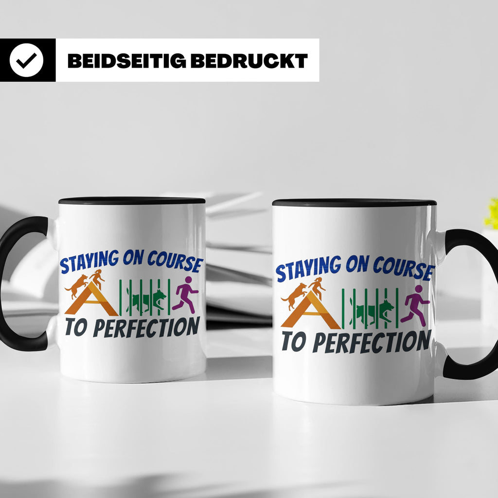 Agility Tasse Hundesport Staying on Course Kaffeetasse für H – Schwarz [farbe:schwarz]