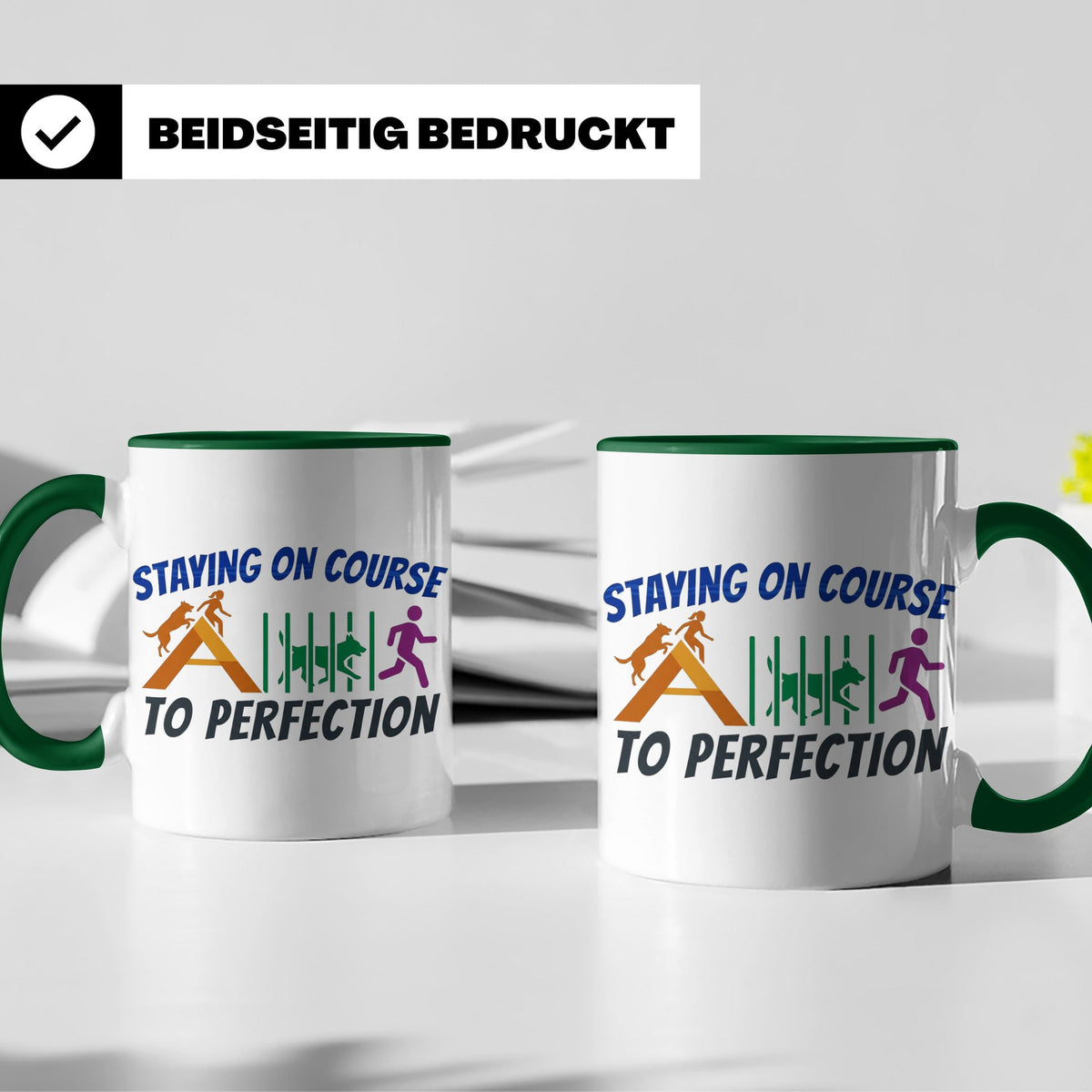 Agility Tasse Hundesport Staying on Course Kaffeetasse für H – Grün [farbe:grün]