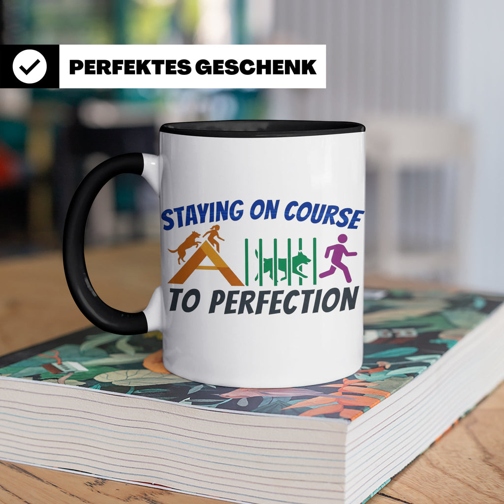 Agility Tasse Hundesport Staying on Course Kaffeetasse für H – Schwarz [farbe:schwarz]