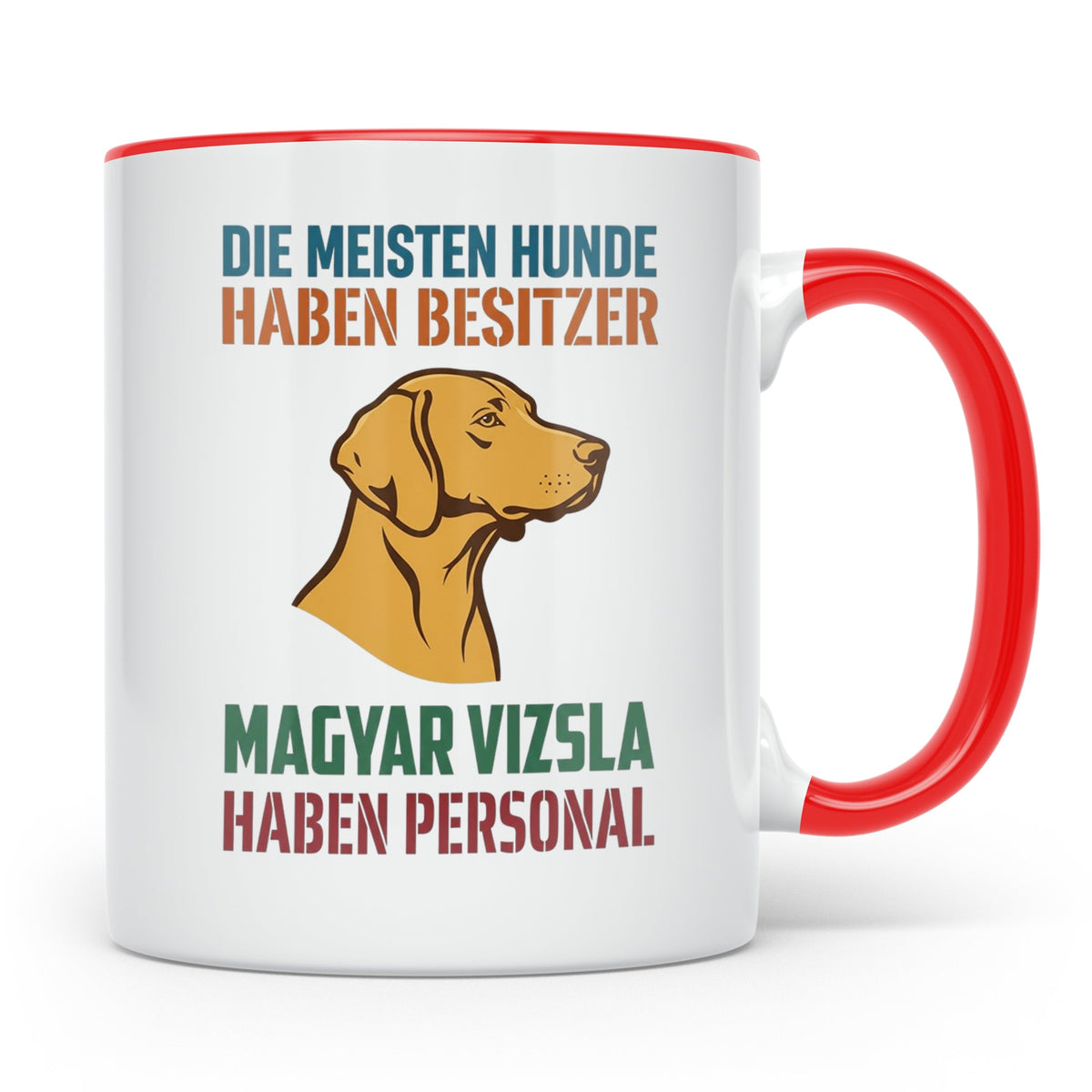 Magyar Vizsla Tasse mit Spruch Personal, Geschenk für Hundeb – Rot [farbe:rot]